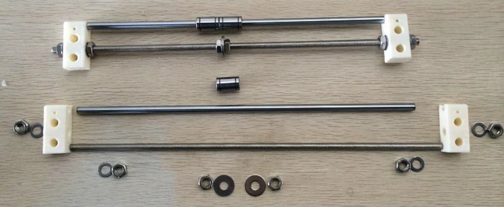 Be sure to follow the order of the nuts and washers. Also note that the top assembly is on the port side, and the bottom assembly goes to the starboard.