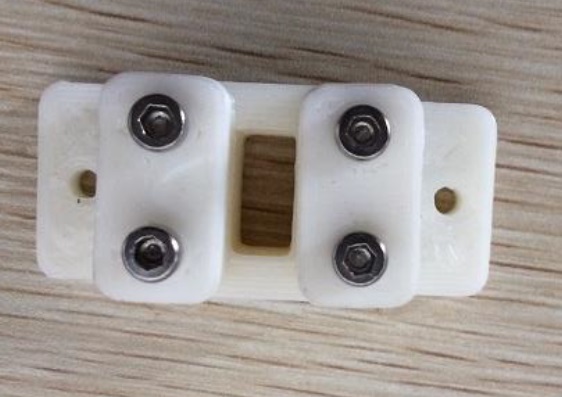 Flat surface facing outward.