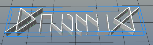 RumanaAmbigramFlipped3D